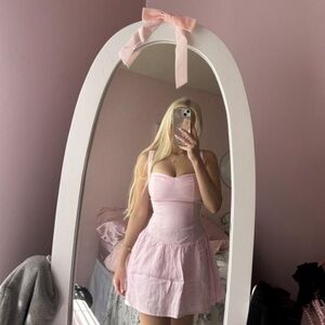 Abercrombie & Fitch Pink Linen Dress